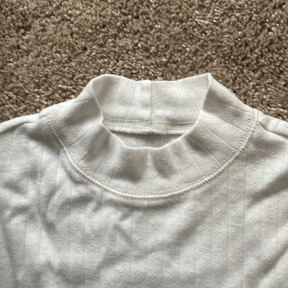 AE  cropped white long sleeve shirt - Picture 3 of 4